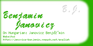 benjamin janovicz business card